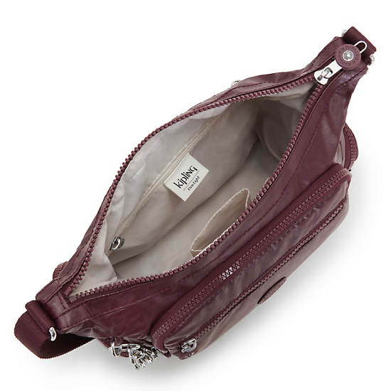 Kipling Gabbie Small Metallic Crossbodytassen Bordeaux | België 2071UZ